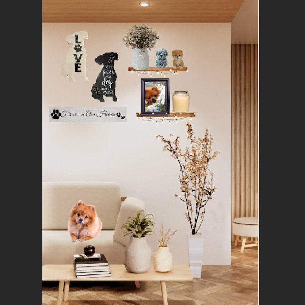 Dog-Shaped Inspirational Plaque – Pet Lover Decor (Wall & Tabletop Display)